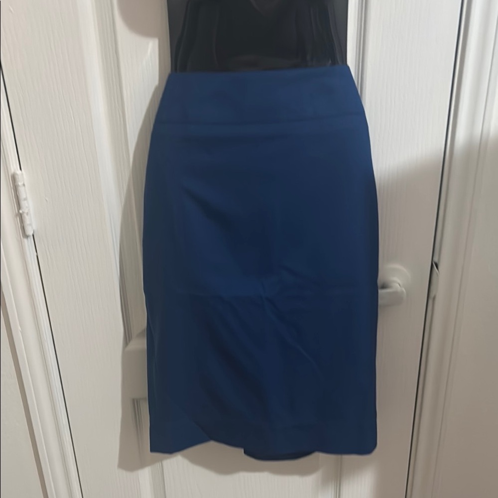 Doncaster Blue Pencil Skirt Knee-Length Workwear